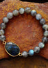 Boho Bracelet, Stretchy Bracelet, Labradorite